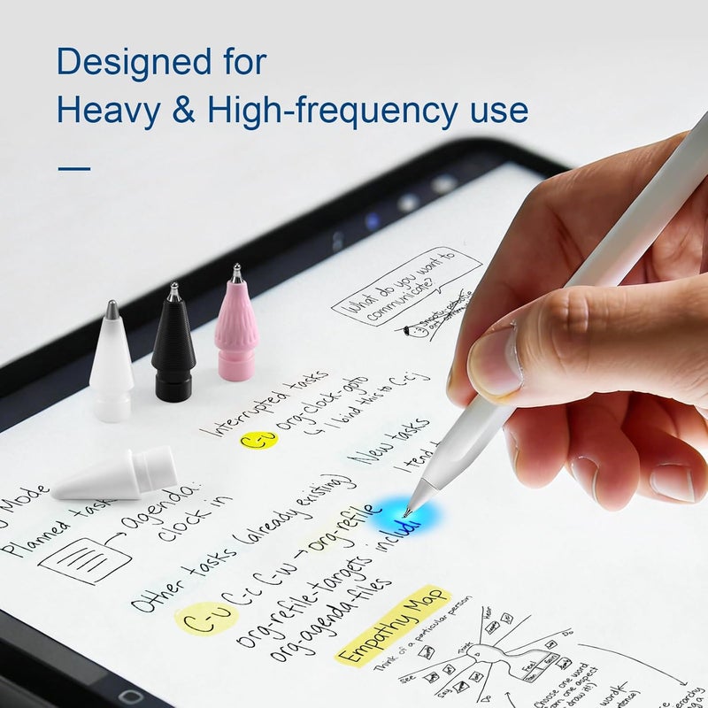 REEYEAR Precision Writing & Drawing Tip System [ 6X] for Heavy Use fits for Apple Pencil Pro / 2nd /1st Gen/USB-C — Ultra-Fine 0.7mm Tip for Clear Outlining, Durable iPad Pen Nibs for Long Sessions - Image 2